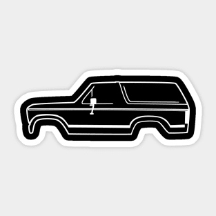 1980-1986 Ford Bronco White Side No Logo Sticker